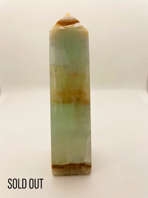 Blue-Caribbean-calcite-tower-Crystal