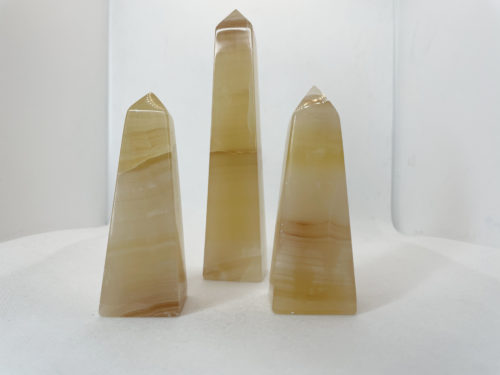 Honey-calcite-tower-Crystal